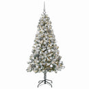 vidaXL Műfenyő gömbökkel 240 cm 300 LED Meleg fehér PVC és fém