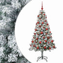 vidaXL Műfenyő gömbökkel 120 cm 150 LED Meleg fehér PVC és fém