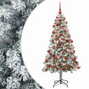 vidaXL Műfenyő gömbökkel 180 cm 300 LED Meleg fehér PVC és fém