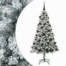 vidaXL Műfenyő gömbökkel 120 cm 150 LED Meleg fehér PVC és fém
