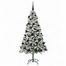 vidaXL Műfenyő gömbökkel 120 cm 150 LED Meleg fehér PVC és fém