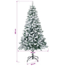 vidaXL Műfenyő gömbökkel 180 cm 300 LED Meleg fehér PVC és fém