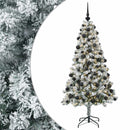 vidaXL Műfenyő gömbökkel 240 cm 300 LED Meleg fehér PVC és fém