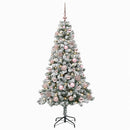 vidaXL Műfenyő gömbökkel 120 cm 150 LED Meleg fehér PVC és fém
