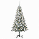 vidaXL Műfenyő gömbökkel 120 cm 150 LED Meleg fehér PVC és fém