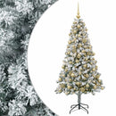 vidaXL Műfenyő gömbökkel 180 cm 300 LED Meleg fehér PVC és fém