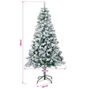 vidaXL Műfenyő gömbökkel 120 cm 150 LED Meleg fehér PVC és fém
