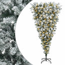 vidaXL Felfordított Műfenyő Karácsonyfá 150 cm 150 LED Meleg fehér
