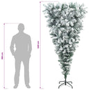 vidaXL Fordított összecsukható műfenyő 240 cm 300 LED Meleg fehér