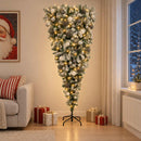 vidaXL Műkarácsonyfa gömbbel 180 cm 300 LED Meleg fehér PVC és fém