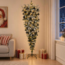 vidaXL Felfordított Műfenyő Karácsonyfá 180 cm 300 LED Meleg fehér