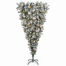 vidaXL Felfordított Műfenyő Karácsonyfá 150 cm 150 LED Meleg fehér