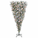 vidaXL Felfordított Műfenyő Karácsonyfá 180 cm 300 LED Meleg fehér