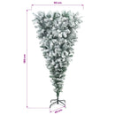 vidaXL Felfordított Műfenyő Karácsonyfá 180 cm 300 LED Meleg fehér