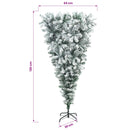 vidaXL Felfordított Műfenyő Karácsonyfá 120 cm 150 LED Meleg fehér
