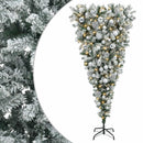 vidaXL Műkarácsonyfa gömbbel 210 cm 300 LED Meleg fehér PVC és fém
