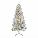 vidaXL Műanyag Hajtogatós Karácsonyfa 180 cm 300 LED Meleg fehér