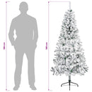 vidaXL Műanyag Hajtogatós Karácsonyfa 180 cm 300 LED Meleg fehér