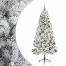 vidaXL Műkarácsonyfa gömbbel 180 cm 300 LED Meleg fehér PVC és fém