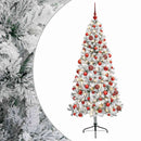 vidaXL Műkarácsonyfa gömbbel 180 cm 300 LED Meleg fehér PVC és fém
