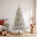 vidaXL Műkarácsonyfa gömbbel 120 cm 150 LED Meleg fehér PVC és fém