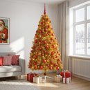 vidaXL Műkarácsonyfa gömbbel 240 cm 300 LED Meleg fehér PVC és fém
