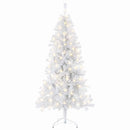 vidaXL Műanyag Hajtogatós Karácsonyfa 210 cm 300 LED Meleg fehér