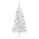 vidaXL Műkarácsonyfa gömbbel 120 cm 150 LED Meleg fehér PVC és fém