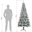 vidaXL Műanyag Hajtogatós Karácsonyfa 210 cm 300 LED Meleg fehér