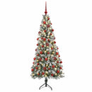 vidaXL Műkarácsonyfa gömbbel 240 cm 300 LED Meleg fehér PVC és fém