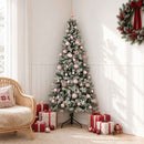 vidaXL Műkarácsonyfa gömbbel 120 cm 150 LED Meleg fehér PVC és fém