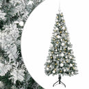 vidaXL Műkarácsonyfa gömbbel 120 cm 150 LED Meleg fehér PVC és fém