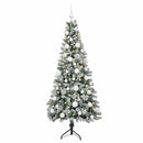 vidaXL Műkarácsonyfa gömbbel 120 cm 150 LED Meleg fehér PVC és fém