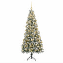 vidaXL Műkarácsonyfa gömbbel 240 cm 300 LED Meleg fehér PVC és fém