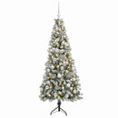 vidaXL Műkarácsonyfa gömbbel 210 cm 300 LED Meleg fehér PVC és fém