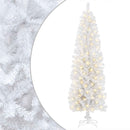 vidaXL Mű Karcsú Karácsonyi Fa 240 cm 300 LED Meleg fehér PVC és fém