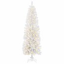 vidaXL Mű Karcsú Karácsonyi Fa 240 cm 300 LED Meleg fehér PVC és fém