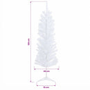 vidaXL Karcsú műkarácsonyfa gömbökkel 120 cm 150 LED Meleg fehér