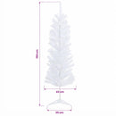 vidaXL Karcsú műkarácsonyfa gömbökkel 150 cm 150 LED Meleg fehér