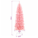 vidaXL Karcsú műkarácsonyfa gömbökkel 210 cm 300 LED Meleg fehér