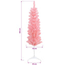 vidaXL Karcsú műkarácsonyfa gömbökkel 150 cm 150 LED Meleg fehér