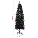 vidaXL Karcsú műkarácsonyfa gömbökkel 240 cm 300 LED Meleg fehér