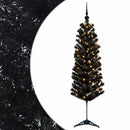 vidaXL Karcsú műkarácsonyfa gömbökkel 150 cm 150 LED Meleg fehér