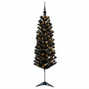 vidaXL Karcsú műkarácsonyfa gömbökkel 150 cm 150 LED Meleg fehér