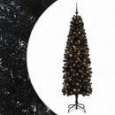 vidaXL Karcsú műkarácsonyfa gömbökkel 180 cm 300 LED Meleg fehér