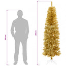 vidaXL Mű Karcsú Karácsonyi Fa 210 cm 300 LED Meleg fehér PVC és fém