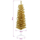 vidaXL Mű vékony karácsonyfa gömbökkel 120 cm 150 LED Meleg fehér