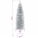 vidaXL Mű Karcsú Karácsonyi Fa 240 cm 300 LED Meleg fehér PVC és fém