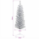 vidaXL Karcsú műkarácsonyfa gömbökkel 150 cm 150 LED Meleg fehér