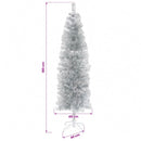 vidaXL Karcsú műkarácsonyfa gömbökkel 180 cm 300 LED Meleg fehér